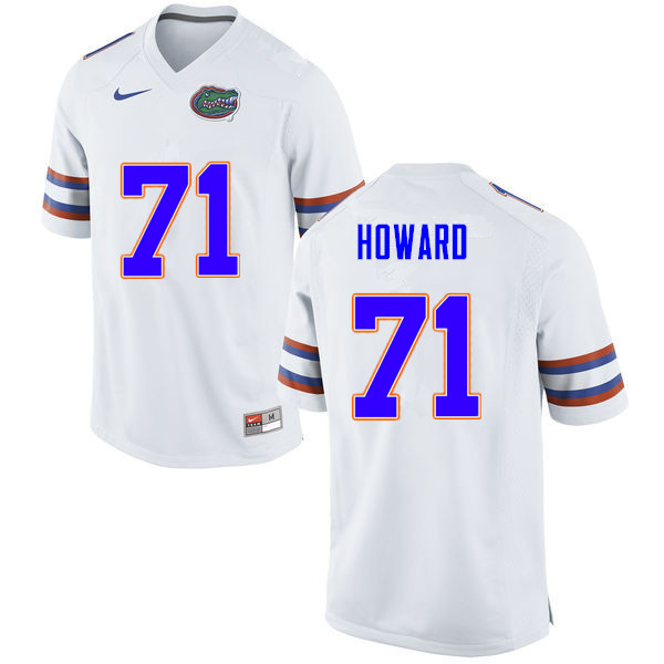 Men #71 Chris Howard Florida Gators College Football Jerseys Sale-White - Click Image to Close